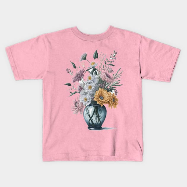 FLOWER POT Kids T-Shirt by HTA DESIGNS